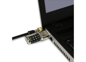 KENSINGTON, CLICKSAFE LOCK, COMBINATION LOCK ON DEMAND, MASTER ACCESS, CLICKSAFE SECURITY ANCHOR VIA THE KENSINGTON SECURITY SLOT, STRAIGHT CABLE